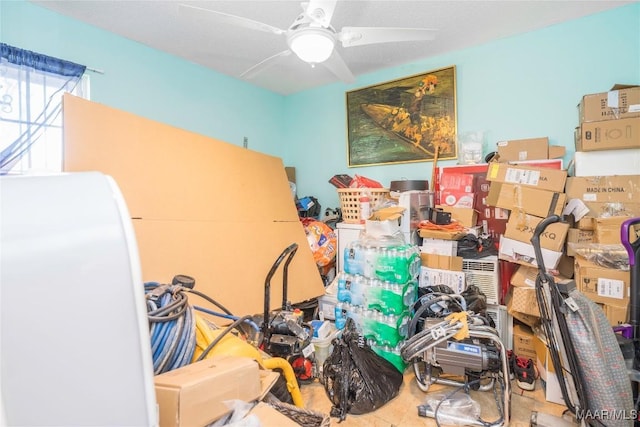 5217 W Shades Valley Dr, Montgomery, AL 36108 - storage room featuring ceiling fan