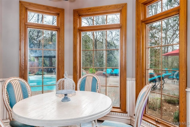 dining room featuring a healthy amount of sunlight