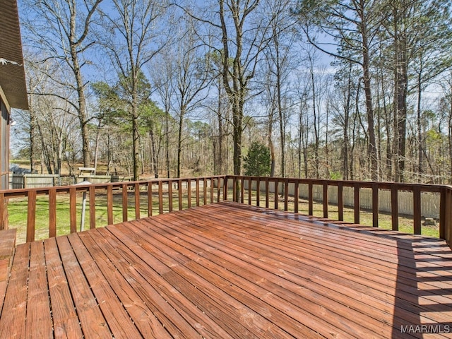 wooden terrace with fence