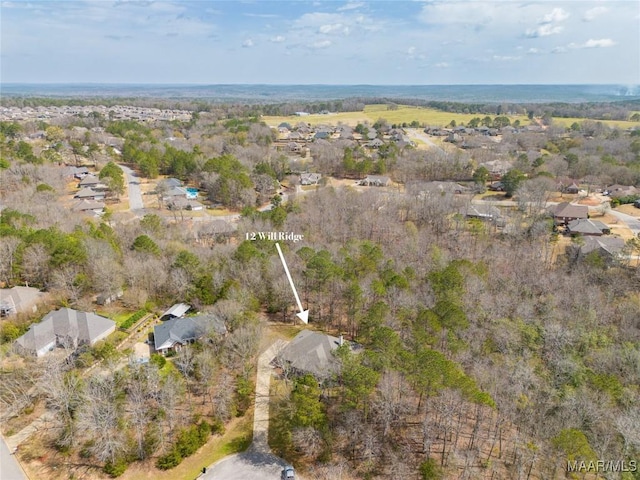 drone / aerial view with a residential view