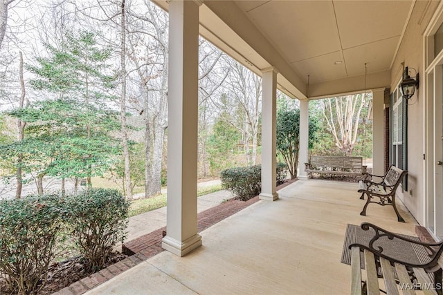 view of patio / terrace with covered porch