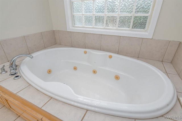 bathroom featuring a whirlpool tub