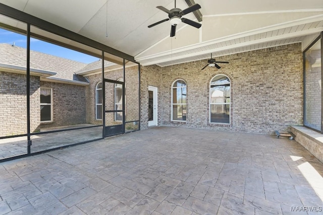 view of patio / terrace with a ceiling fan