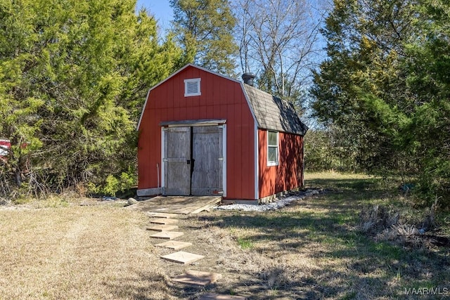 view of shed