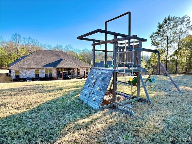 view of jungle gym