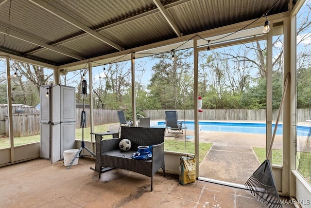 view of sunroom