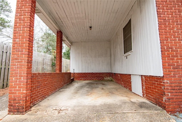 view of patio with fence