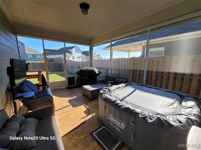 view of sunroom