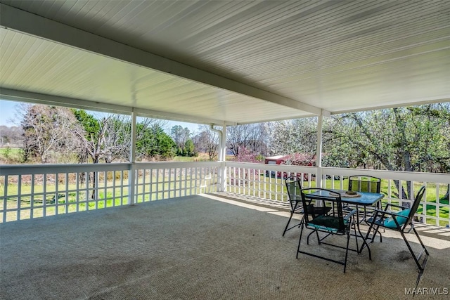 view of patio with outdoor dining space