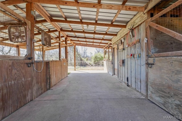 view of horse barn