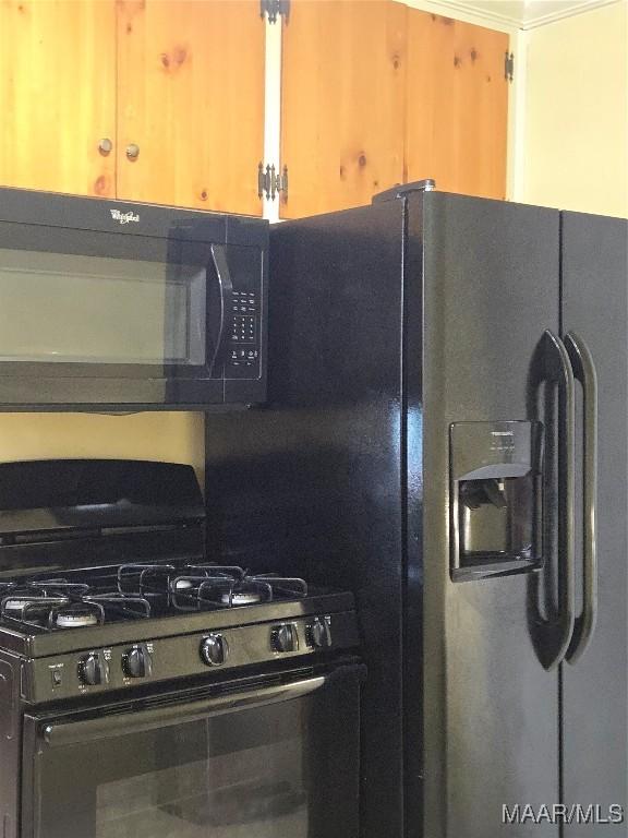 kitchen featuring black appliances