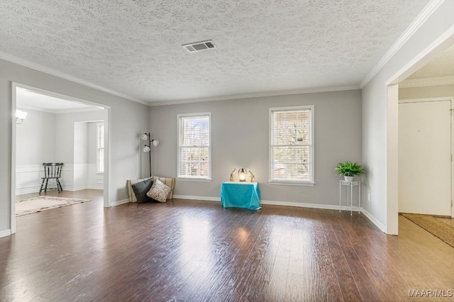 29 Creek Dr, Montgomery, AL 36117 - unfurnished room featuring a textured ceiling, wood finished floors, visible vents, and ornamental molding