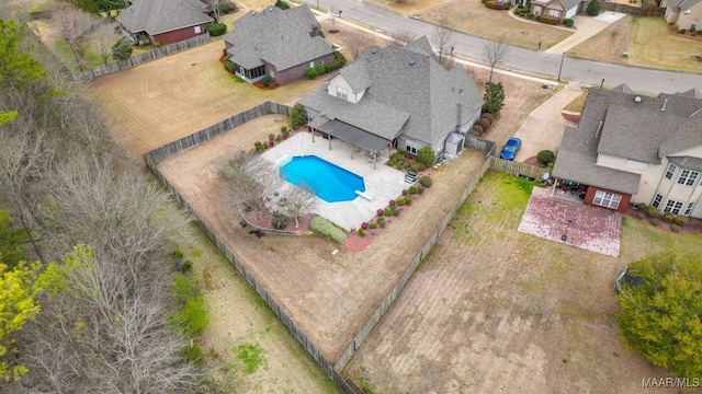 aerial view featuring a residential view