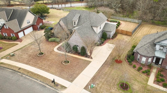 birds eye view of property featuring a residential view