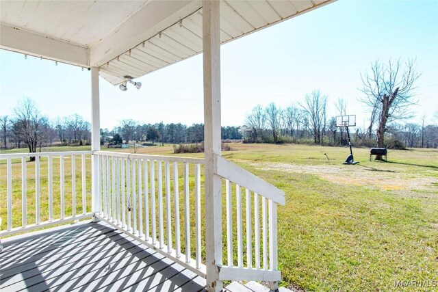25882 Troy Hwy, Grady, AL 36036 - wooden terrace featuring a lawn