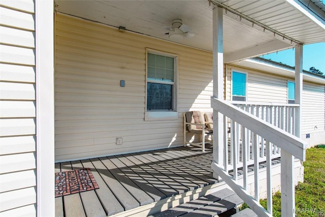 25882 Troy Hwy, Grady, AL 36036 - wooden terrace with ceiling fan