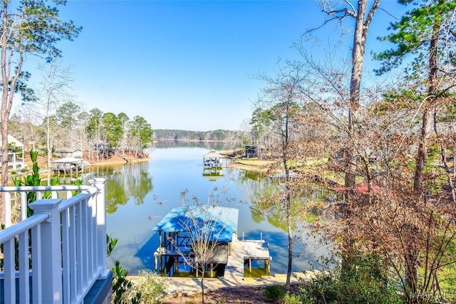 74 Lake Point Dr, Jacksons Gap, AL 36861 - water view featuring a floating dock