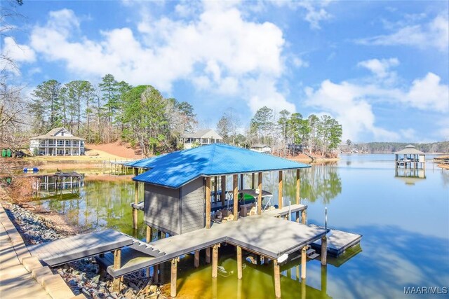 74 Lake Point Dr, Jacksons Gap, AL 36861 - view of dock featuring a water view