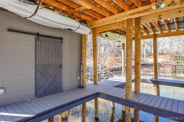 74 Lake Point Dr, Jacksons Gap, AL 36861 - wooden terrace with a dock