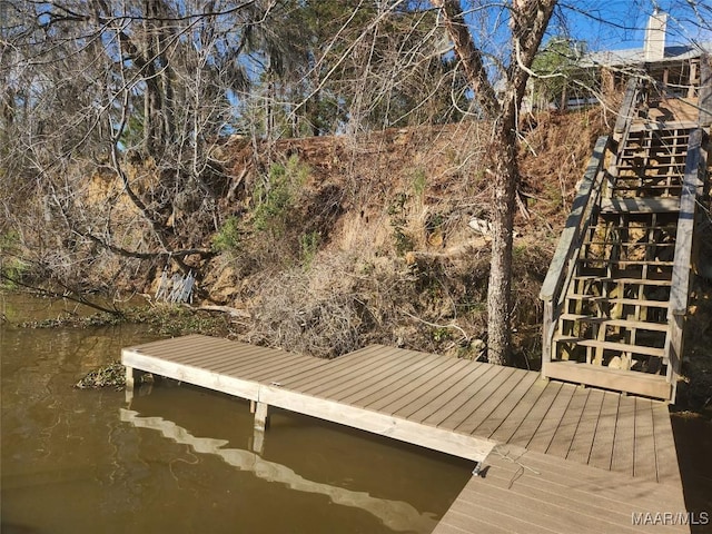 2085 Robinson Pond Rd, Prattville, AL 36067 - view of dock with stairway and a water view