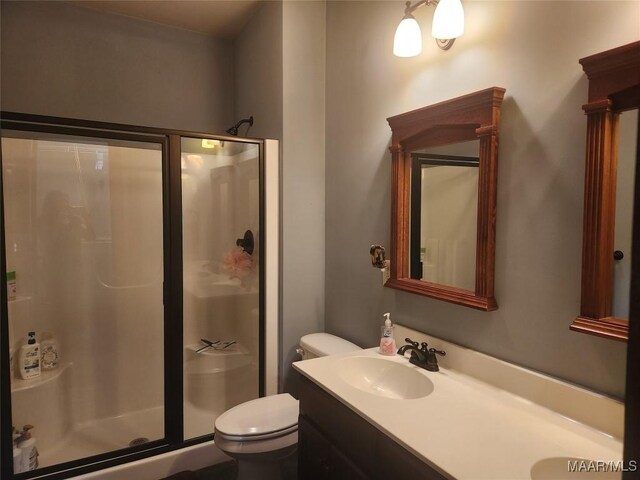 2085 Robinson Pond Rd, Prattville, AL 36067 - full bath with a shower stall, toilet, double vanity, and a sink