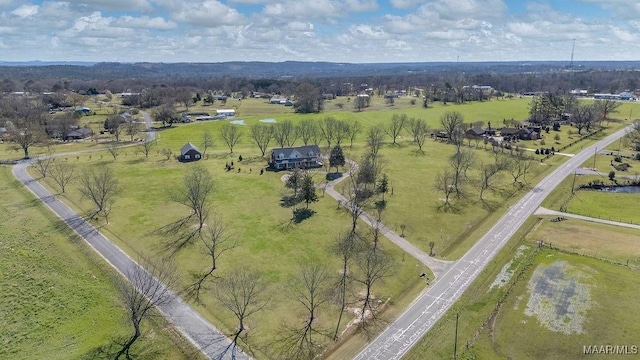 drone / aerial view featuring a rural view