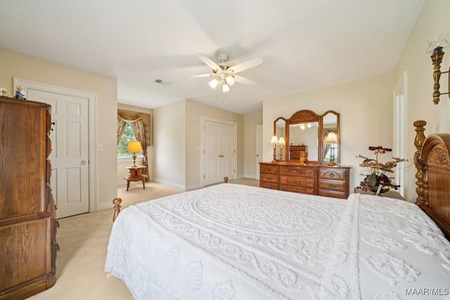 13650 County Road 29th Rd, Clanton, AL 35045 - bedroom featuring light colored carpet and a ceiling fan