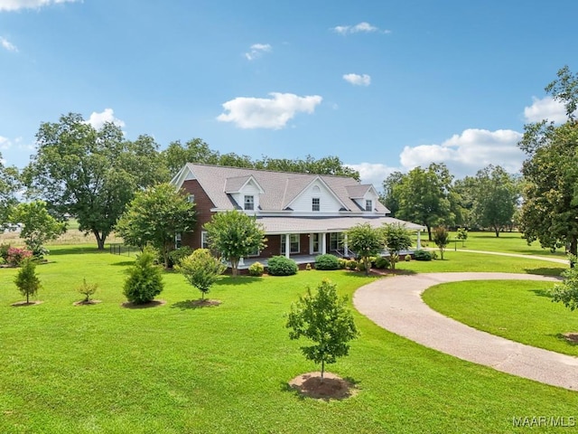 13650 County Road 29th Rd, Clanton, AL 35045 - view of front of property with covered porch, a front lawn, and driveway