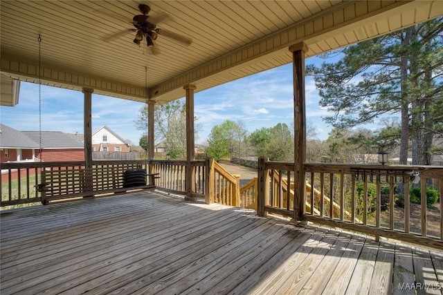 1605 Guiding Way Ln, Prattville, AL 36067 - deck with ceiling fan