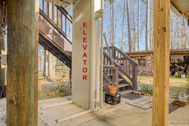 exterior details with stairway