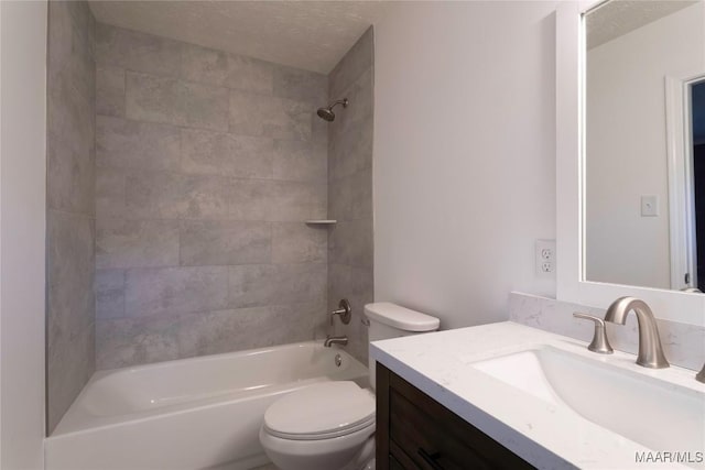 3740 Fieldcrest Dr, Montgomery, AL 36111 - bathroom featuring toilet, bathing tub / shower combination, and vanity