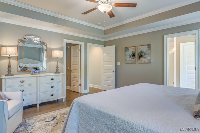 101 Ananias St, Troy, AL 36079 - bedroom with crown molding, wood finished floors, and ceiling fan