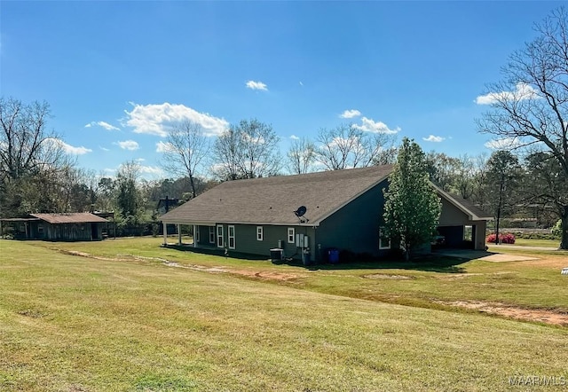376 Mckenzie St, Mckenzie, AL 36456 - rear view of house featuring central air condition unit and a yard