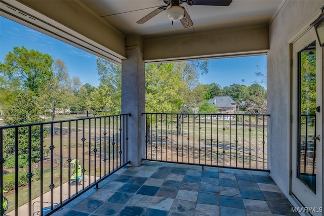 9533 Fendall Hall Cir, Montgomery, AL 36117 - balcony with ceiling fan