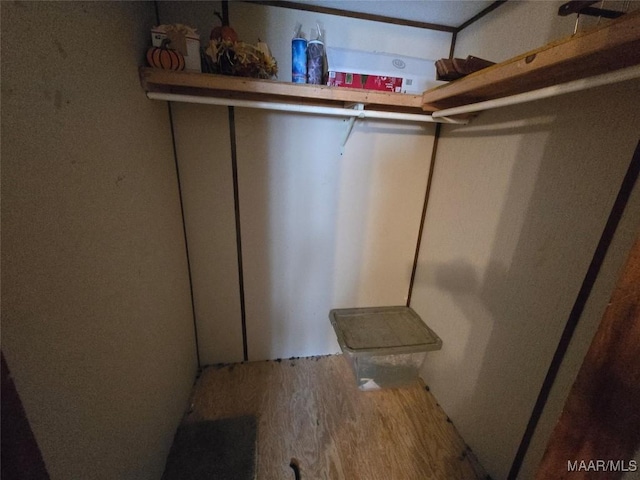 spacious closet with wood finished floors