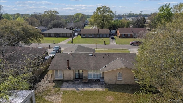 aerial view featuring a residential view