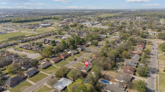 bird's eye view with a residential view