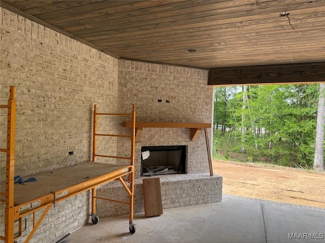 1150 Southern Hills Dr, Wetumpka, AL 36093 - view of patio featuring an outdoor brick fireplace
