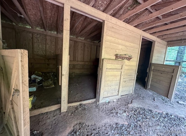 view of horse barn