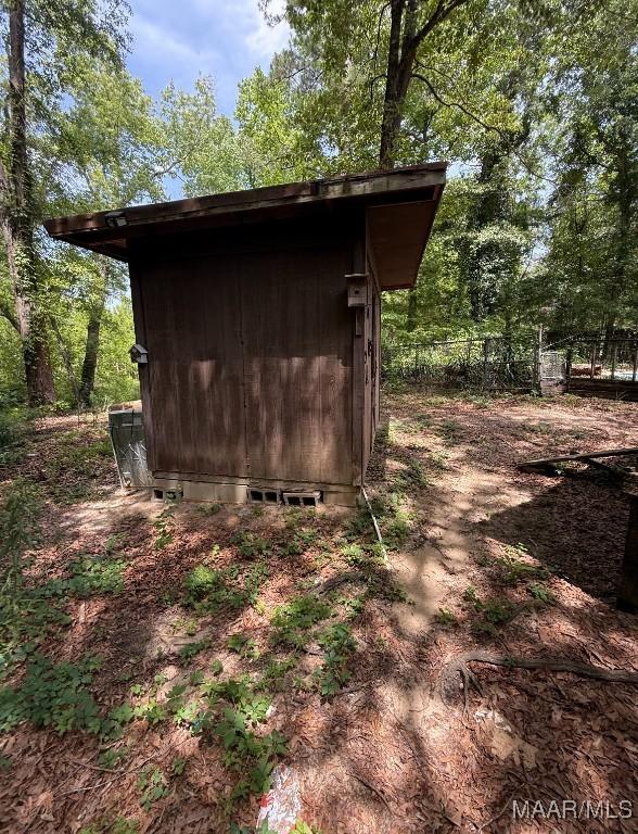 view of shed