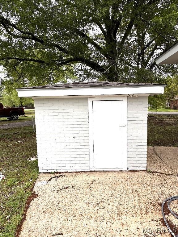 view of shed