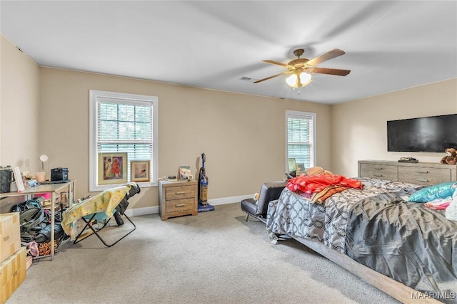 126 N Dogwood Ter, Wetumpka, AL 36093 - carpeted bedroom featuring baseboards and ceiling fan