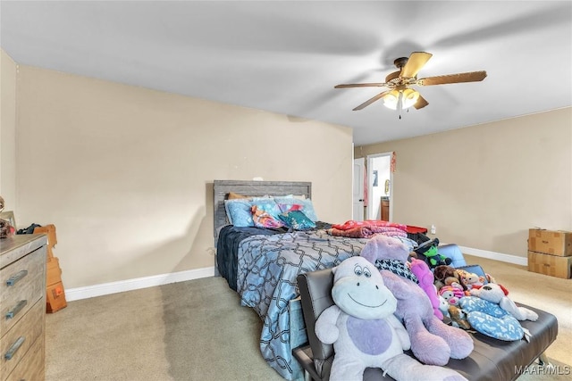 126 N Dogwood Ter, Wetumpka, AL 36093 - carpeted bedroom featuring baseboards and ceiling fan