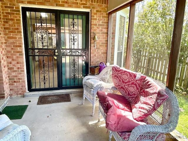 view of doorway to property