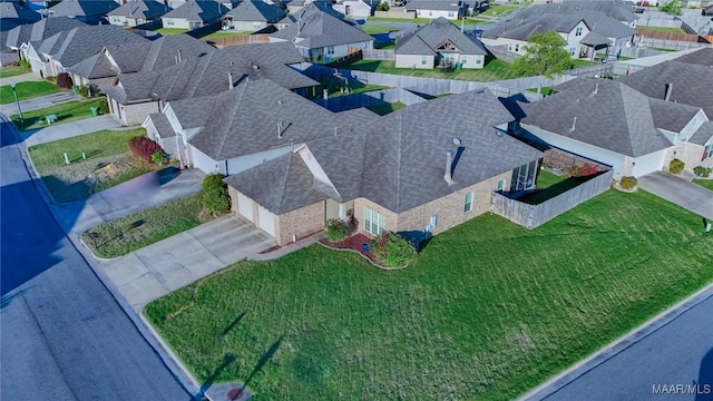 birds eye view of property featuring a residential view