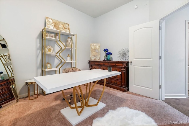 view of carpeted office