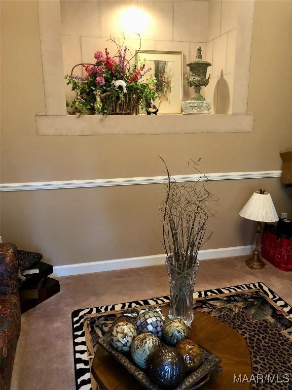 interior details with carpet floors