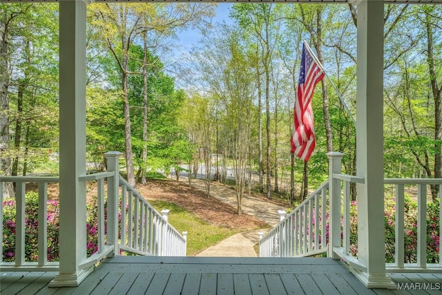 view of wooden deck