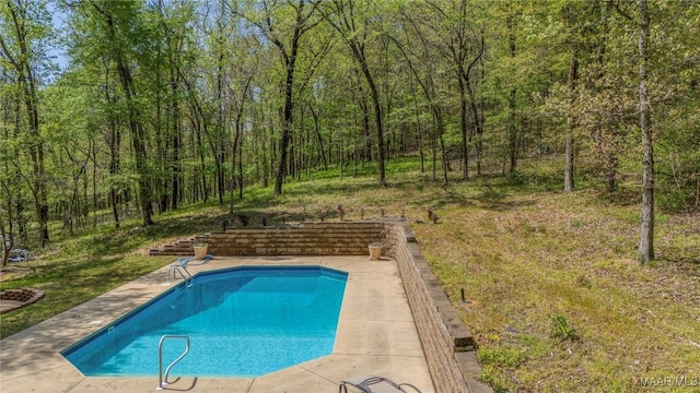 pool with a view of trees