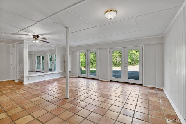 interior space with french doors